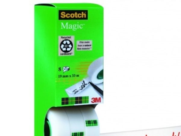 Tape Scotch Magic 810 19Mm X 33M - Med 1 Gratis Rulle - (8 Ruller)