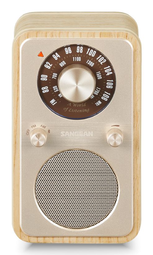 Sangean Wr-9 Tragbares Fm/Am-Radio Mit Bluetooth, Weißes Eschenholzgehäuse