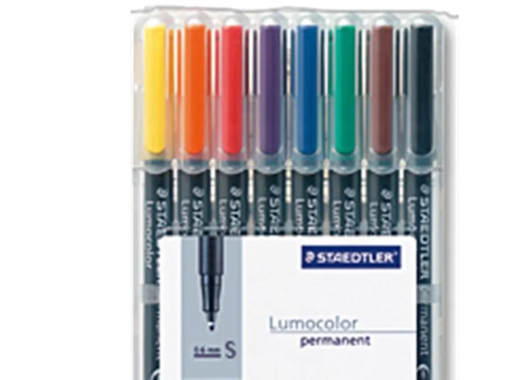 Staedtler OHP-pen Lumocolor 313WP-8 permanent 0,4 mm med 8 stk. ass. farver | Skrivredskap - Märkpennor - Permanent Marker | GameStuff