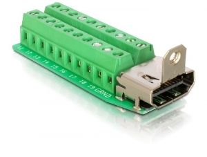 Delock Adapter Hdmi Female > Terminal Block 20Pin, 20Pin