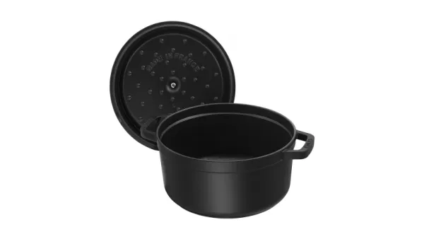 STAUB Staub La Cocotte rund gryde støbejern 2,2 L Sort