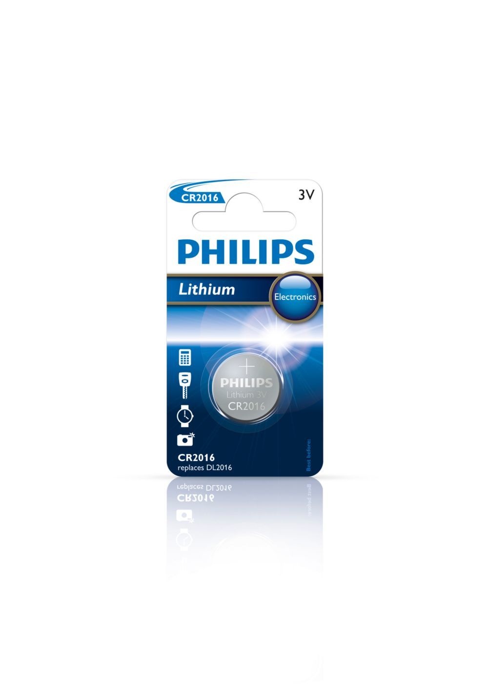 Philips Knapcellebatteri Lithium Cr2016 1-Pak