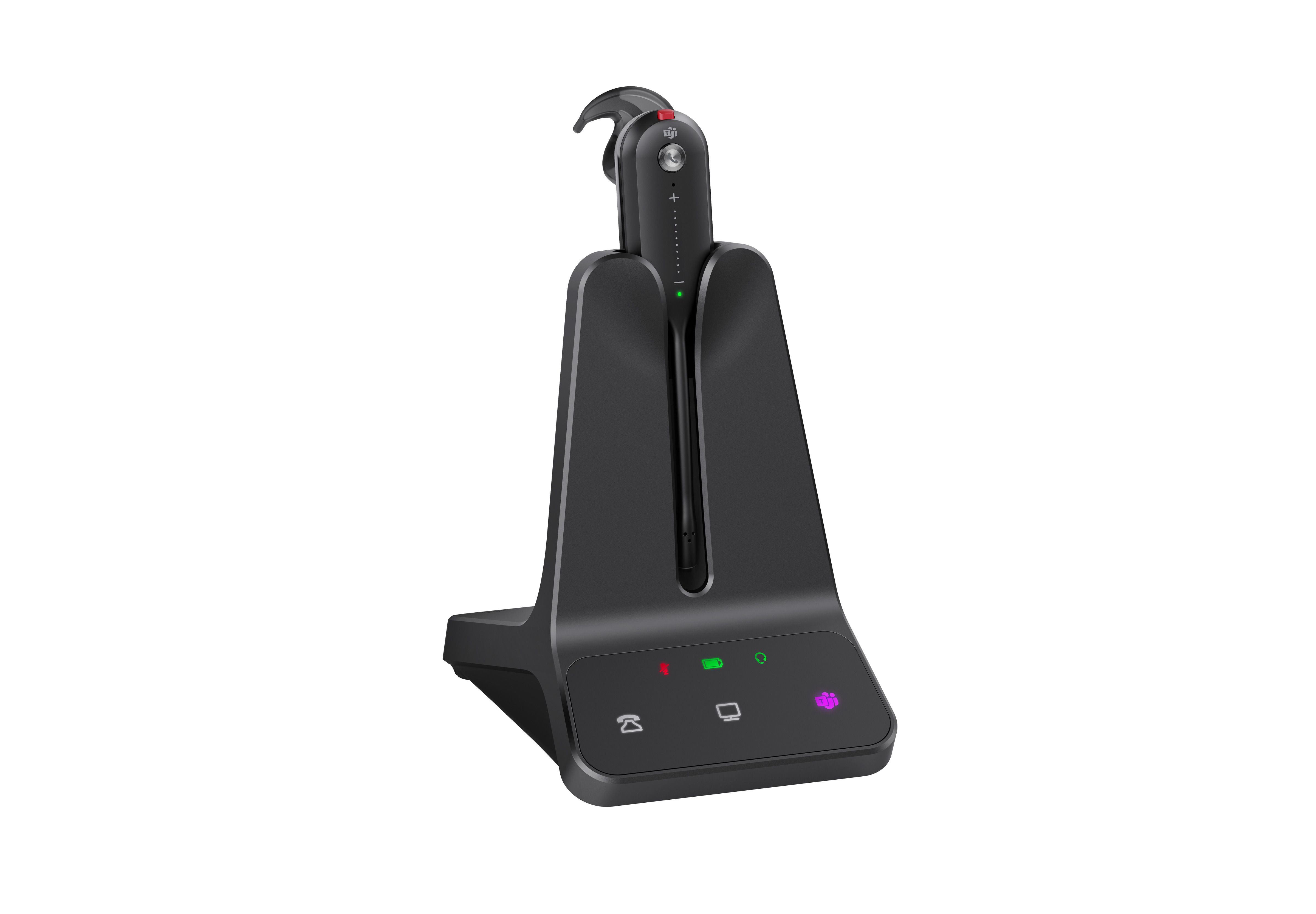 Yealink Wh63 E2 Teams Headset, Trådløs, Kontor/Callcenter, 16 G, Headset, Sort