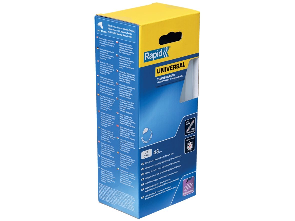 Rapid Transparent Klebestifte Universal 190 Mm X 48 Sticks - Box Isaberg - 5001411 - Image 4