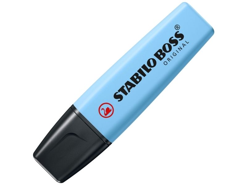 Stabilo Boss Original Pastel, 1 Stück(E), Blau, Meißel, Schwarz, Blau, Breezy Blue, Kunststoff