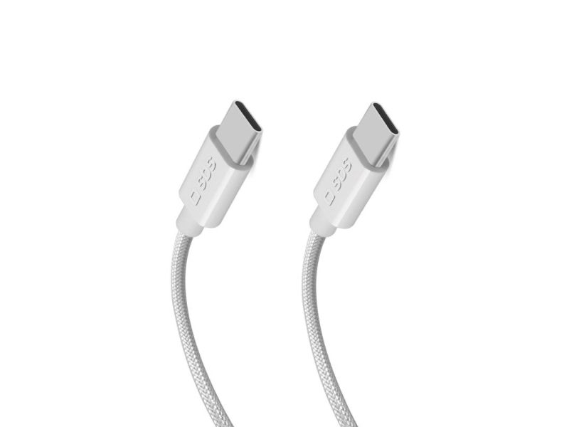 SBS TECABLETISSUETCC32G, 1,5 m, USB C, USB C, USB 3.2 Gen 2 (3.1 Gen 2), 10 Gbit/sek, Grå