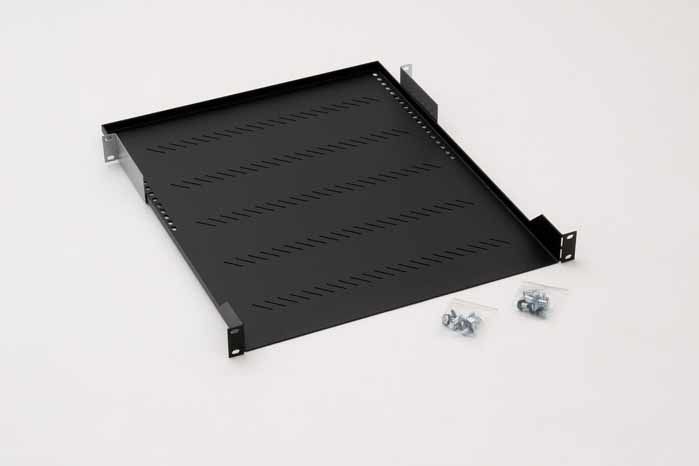 Triton Shelf With Perforation 1U 950Mm, Sort, 40 Kg, 1U, 950 Mm