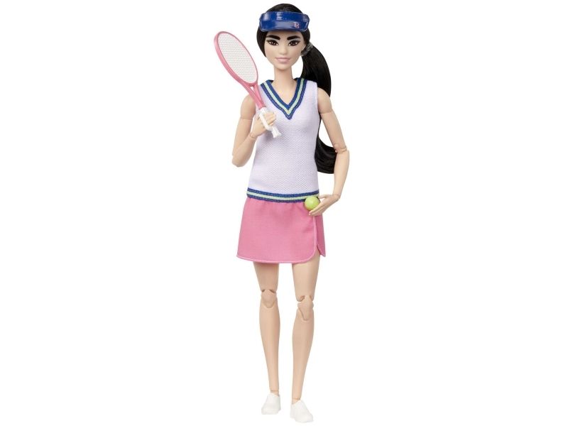 Barbie Hkt73 Tennisspillerdukke Med Bevægelige Led, Ketcher Og Bold