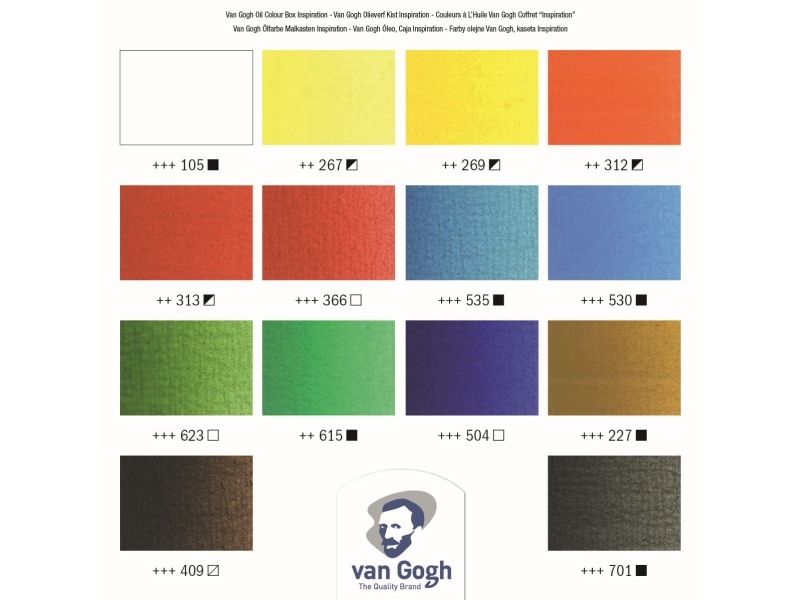 Van Gogh Oil Colour Wooden Box Inspiration | 14 X + Accessories