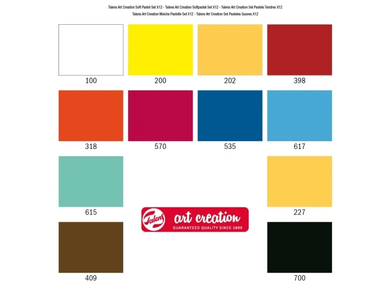 Talens Art Creation Soft pastel set 12 colours | Skola & Hobby - Konstmaterial - Pastell färger | GameStuff