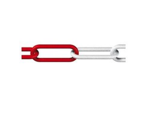 Dörner + Helmer 128953 Absperrkette Rot, Weiß Kunststoff 25 M