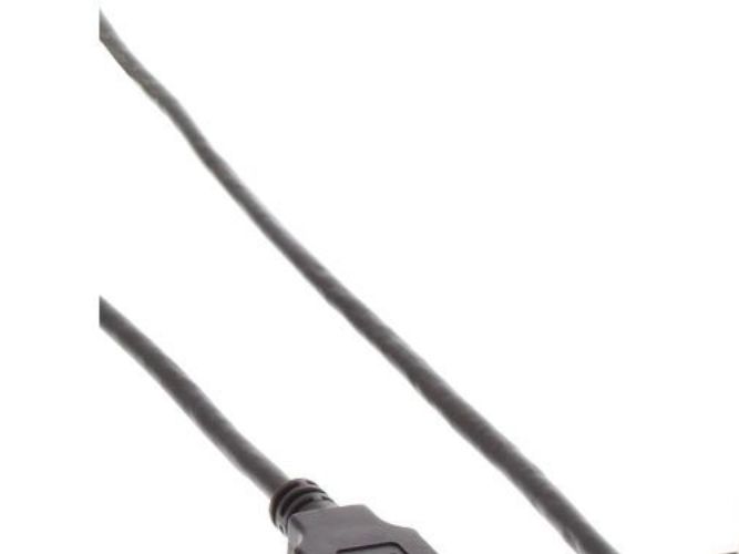 Inline Usb 2.0 Mini-Kabel, St A/Mini-B St (5Pol) Oben Abgew. 90°, Schwarz, 0,5M, 0,5 M, Usb A, Mini-Usb B, Usb 2.0, Stecker/Stecker, Schwarz