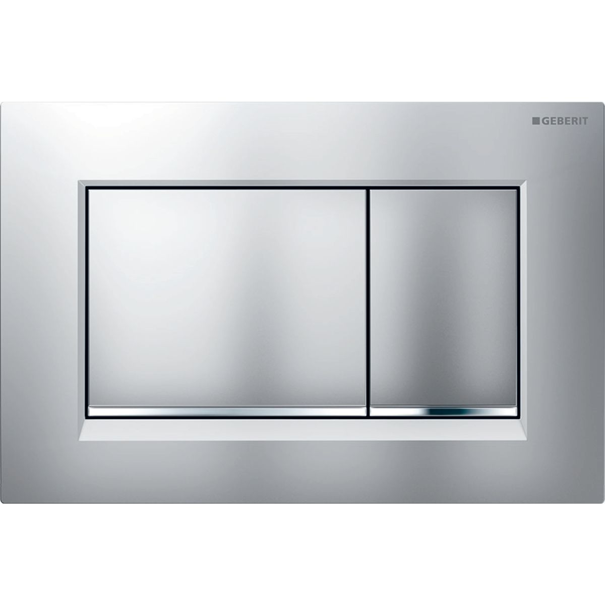GEBERIT SIGMA30 betjeningsplade dobbeltskyl matforkromet