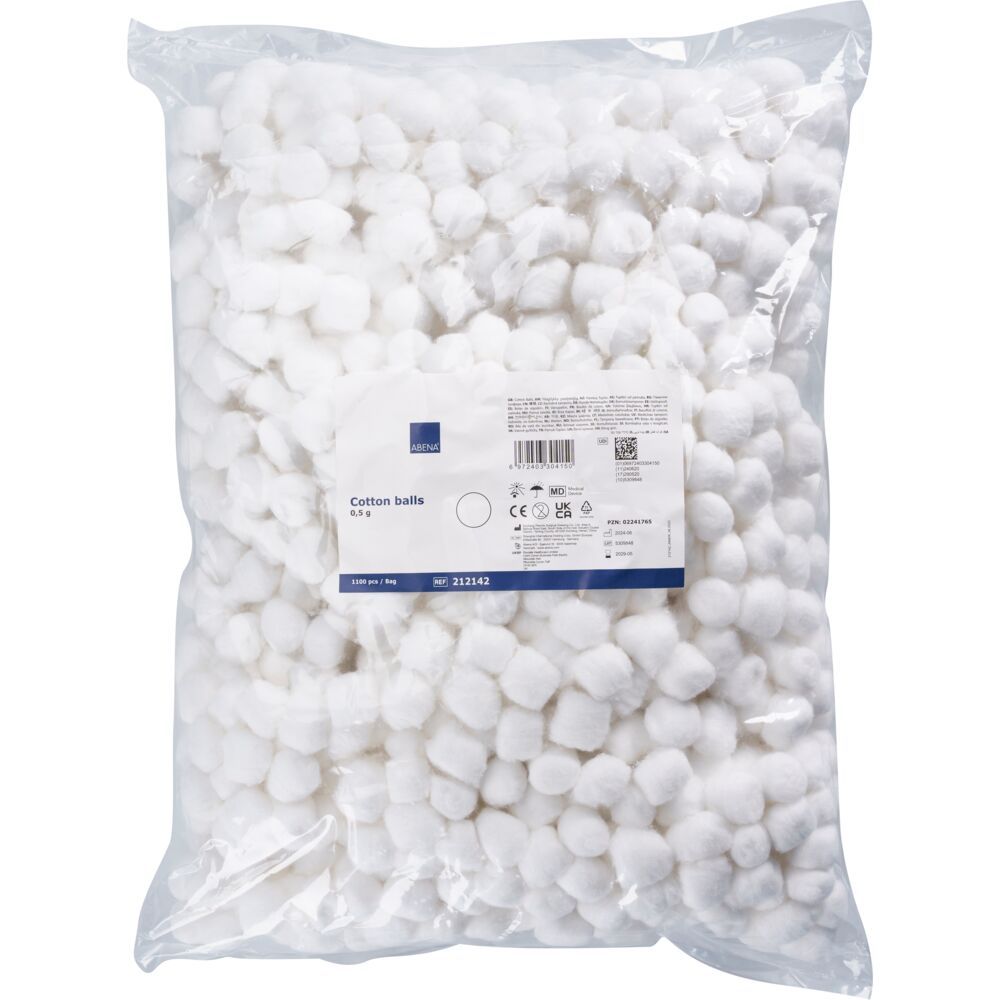 Bomullstussar, ABENA, vit, 1 100 st/påse, latexfri, icke-steril | Rengöring - Personlig vård - Personlig vård | GameStuff