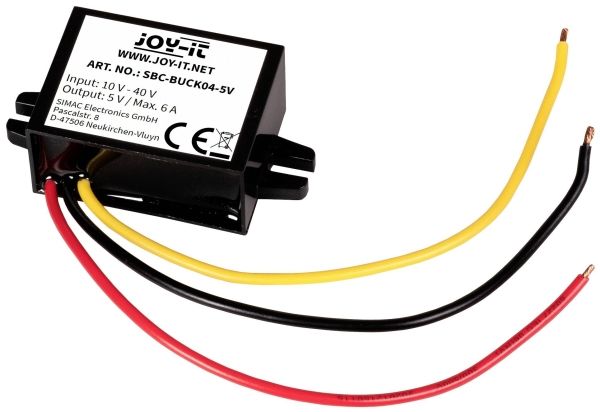 Joy-IT SBC-Buck04 DC-DC-konverter 10-40 V til 5 V, maks. 6 A