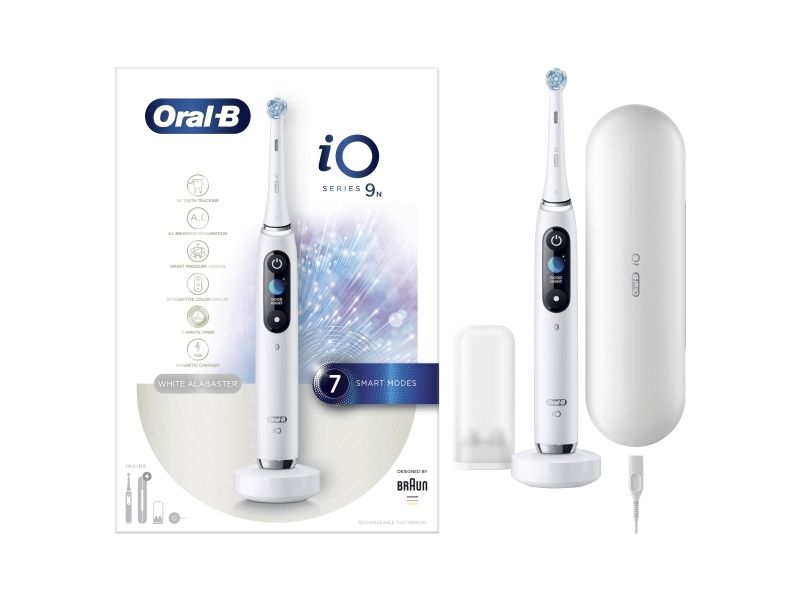 Oral-B Io Series 9N Elektrische Zahnbürste, Alabasterweiß
