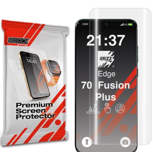 GrizzGlass hydrogel film GrizzGlass Hydrofilm til Motorola Edge 70 Fusion Plus