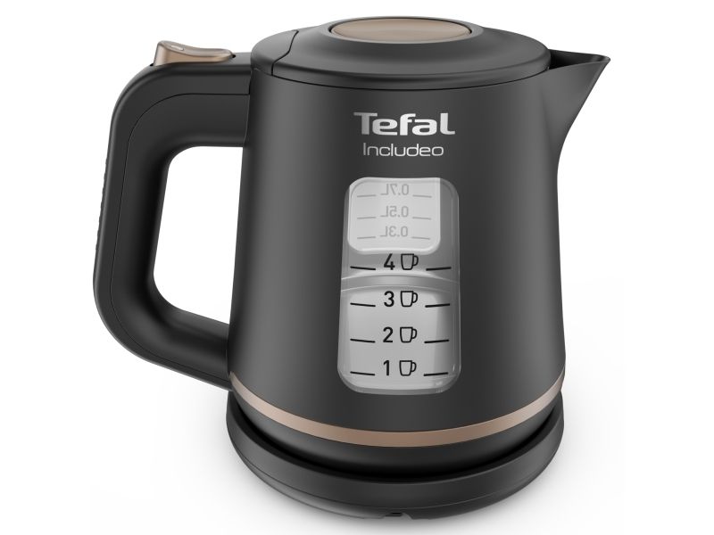 Tefal Includeo Ki5338, 1 L, 2400 W, Schwarz, Kunststoff, Wasserstandsanzeige