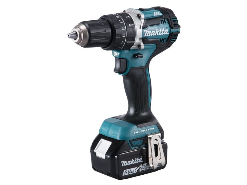 Makita DHP484 - Slagborr/skruvdragare - sladdl&ouml;s - 2 hastigheter - nyckell&ouml;s chuck 13 mm - 54 N&middot;m - 2 batterier - 18 V