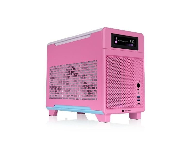 Thermaltake Tr100 Mini Tower Pc-Kabinet Mini-Itx, Lyserød