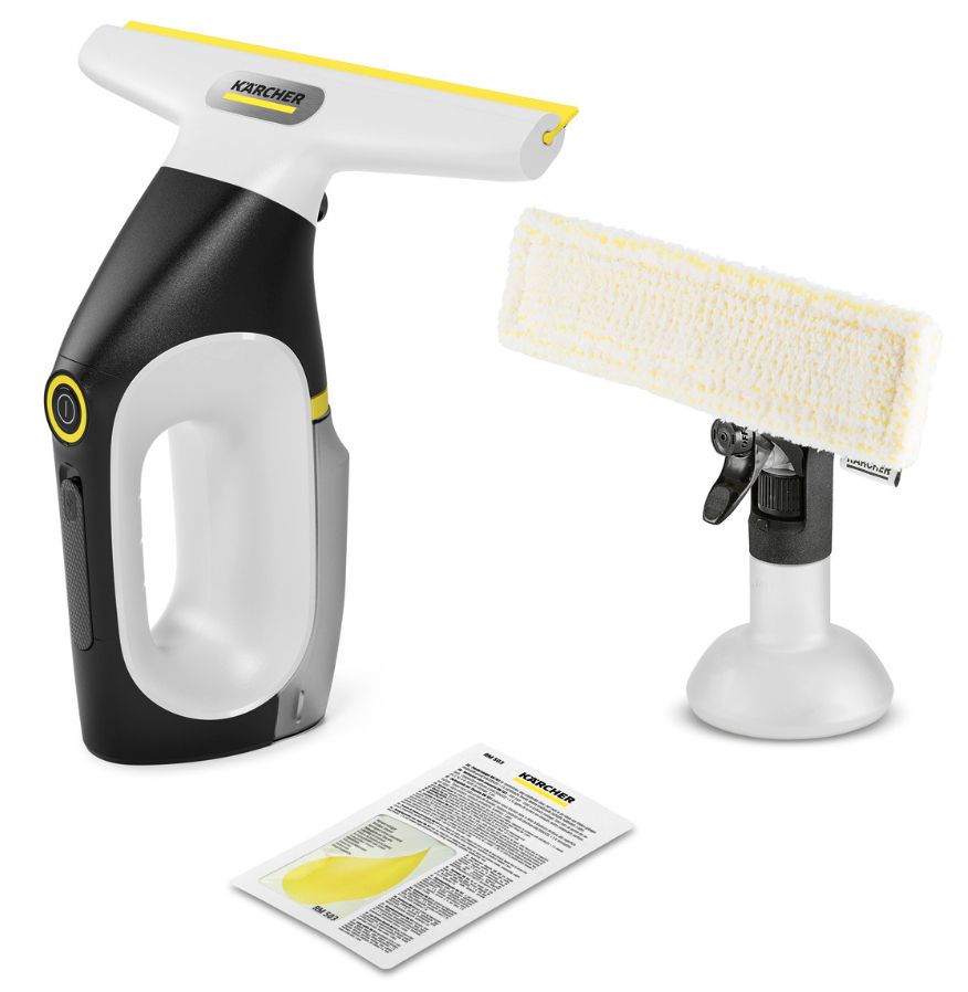 Kärcher WV 3 Comfort Care vinduesvasker 0,2 l med oplader, vasker og glasrens - sort/gul