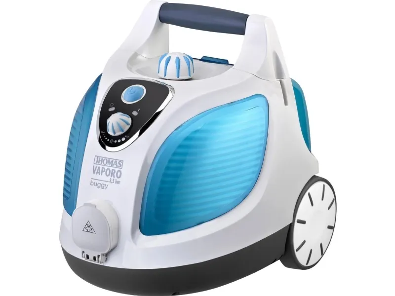 Thomas VAPORO Buggy - Ångdammsugare - med behållare - utan påse - vit/ljusblå | Vitvaror - Dammsugare - Ångtvättare | GameStuff