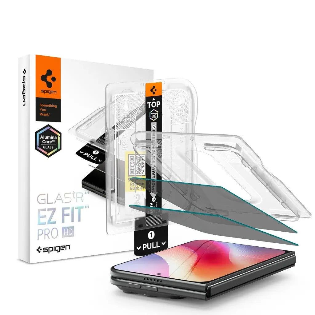 Spigen GLAStR Privacy EZ Fit Displayschutzfolie + Applicator - 2er-Pack für das Apple iPhone Duo - Image 4