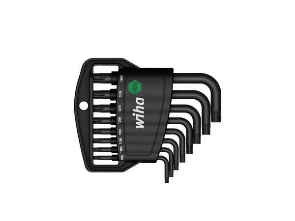 Wiha 36462, L-Torx-Schlüssel, T10, T15, T20, T25, T27, T30, T40, T9, Schwarz, Chrom-Vanadium-Stahl, Kunststoff, Ce
