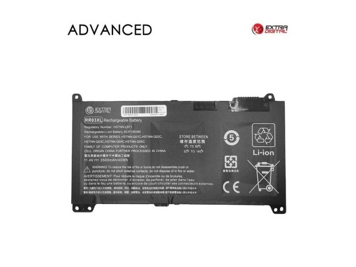 Bateria Extra Digital Laptop-Batteri Hp Rr03xl, 3500Mah, Extra Digital Advanced