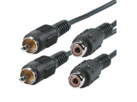 VALUE 11.99.4326, 2 x RCA, Hankoppling, 2 x RCA, Honkoppling, 5 m, Svart