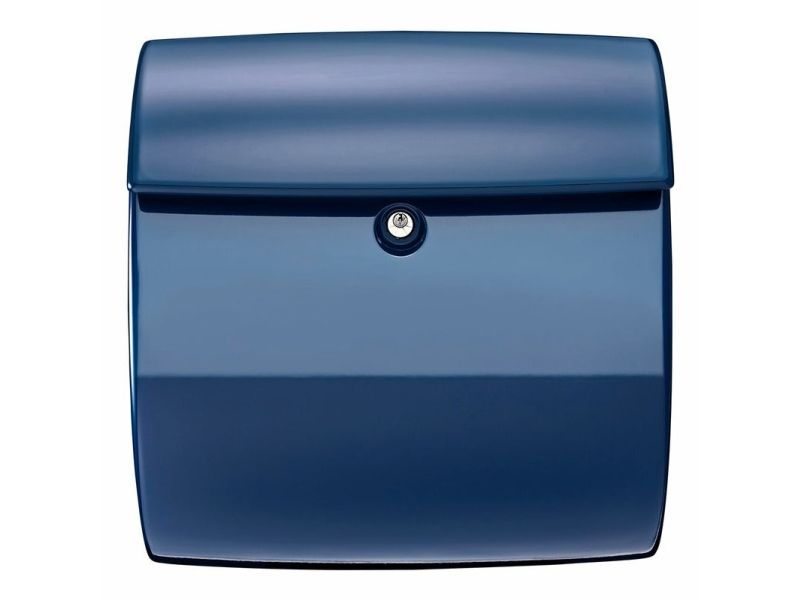 BURG-WÄCHTER PIANO 886 Marine Blue, Vægmonteret postkasse, Plast, Blå, Vandret, Nøgle, 1 stk