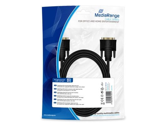 Mediarange Mrcs129, 2 M, Dvi, Dvi, Männlich, Männlich, Schwarz