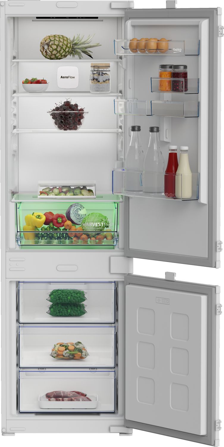 Beko B300 B3bcna294hs - Køleskab/Fryser - Bund-Fryser - Til Indbygning - Niche - Bredde: 56 Cm - Dybde: 56 Cm - Højde: 177.8 Cm - 270 Liter - Klasse