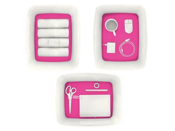 Leitz MyBox Large - Opbevaringsboks - for A4 (210 x 297 mm) - 18 liter - pink metallisk