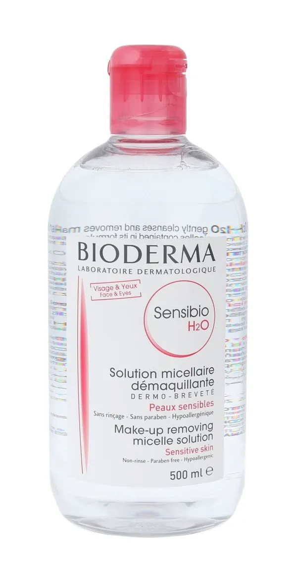 Bioderma Sensibio H2O Make-up Removing Micelle Solution 500 ml - Micellar Water For Sensitive Skin billede