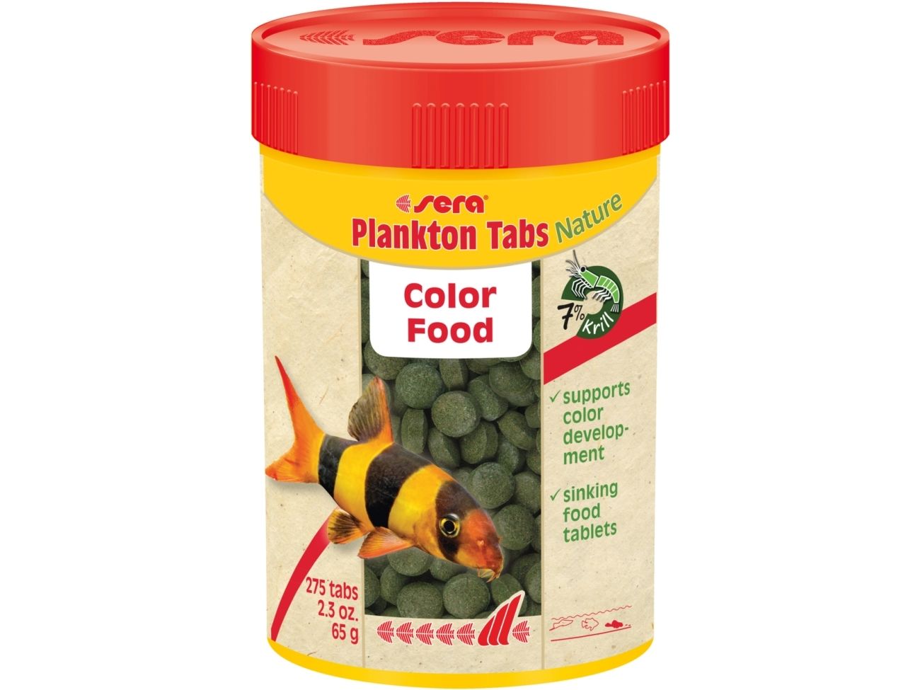 Sera Plankton Tabs Nature, Akvariefisk, Tør Fiskefoder, Tablet, Vitamin A, Vitamin B1, Vitamin B2, Vitamin C, Vitamin D3, Vitamin E, 40,2%, 13,8%