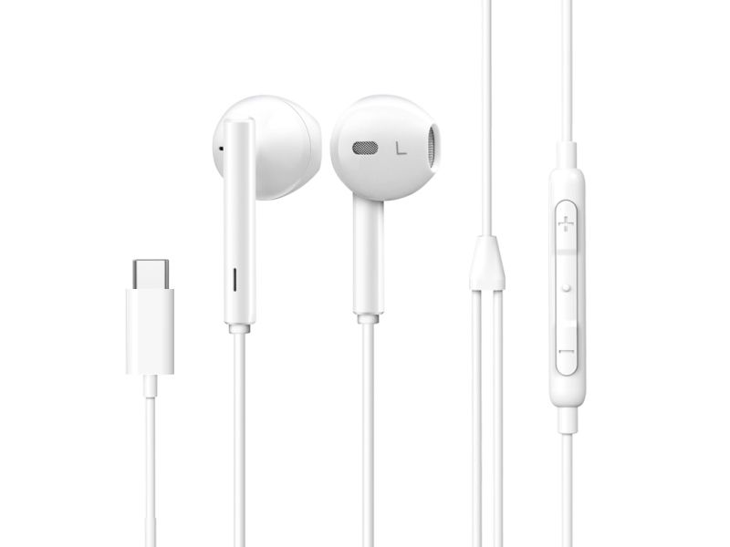 Estuff - Øreproptelefoner Med Mik. - Ørespids - Kablet - Usb-C - For Huawei Mate 40 Samsung Galaxy A12, A42 5G, A52, A52 5G, A72, S20, S21, S21 5G,