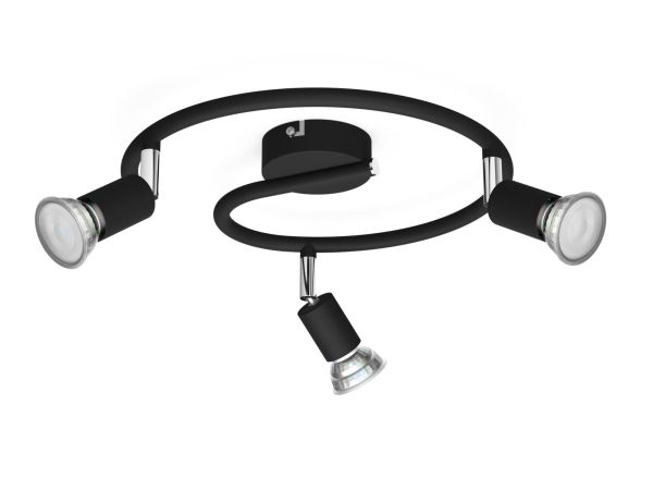 Philips Limbali lofts-/vægspot, 3x, Overflade spotlys, GU10, 3 pære(r ), LED, 220-240 V, Sort