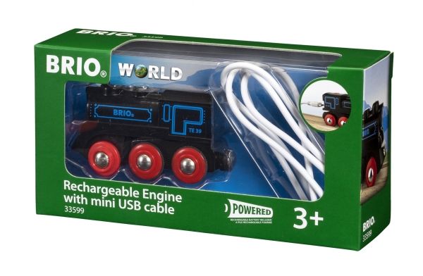 Brio 33599 Genopladeligt Lokomotiv M/ Mini Usb-Kabel
