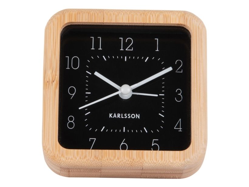 Karlsson KA5924BK, Bord, Digitalt ur, Firkant, Sort, Træ, Jern, Batteri