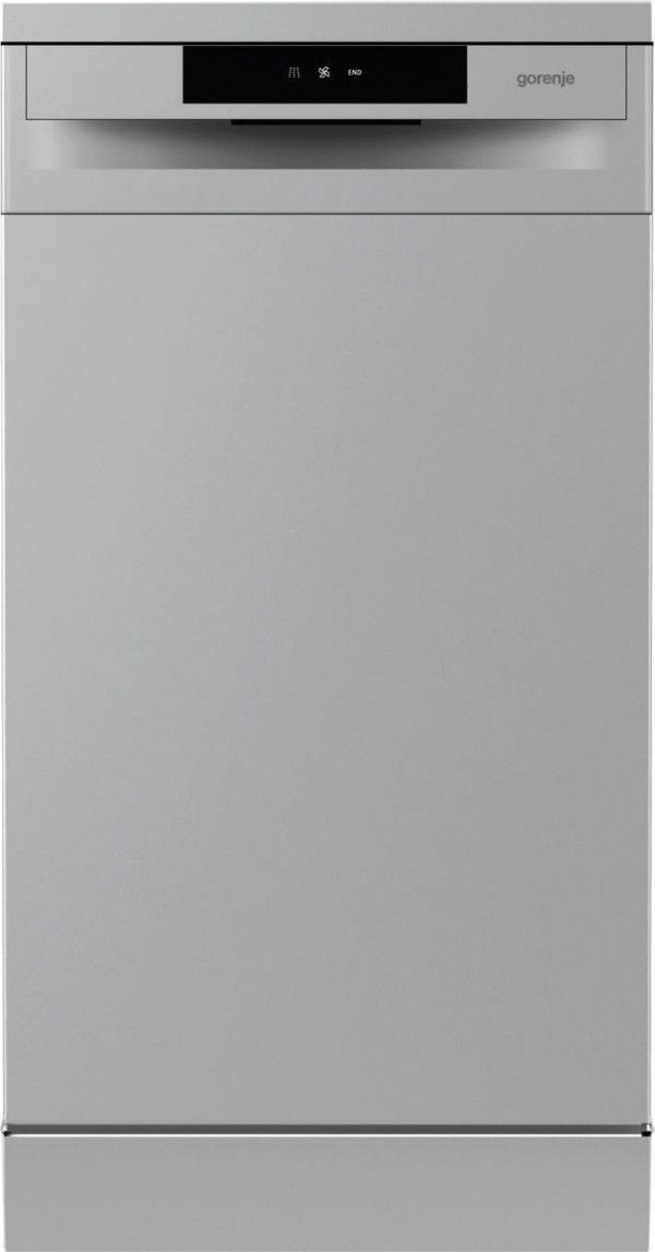 Gorenje Freistehender Geschirrspüler, 45 Cm, Freistehend, Single (45 Cm Breit), Edelstahl, Standard (80 - 85 Cm), Schwarz, Tasten