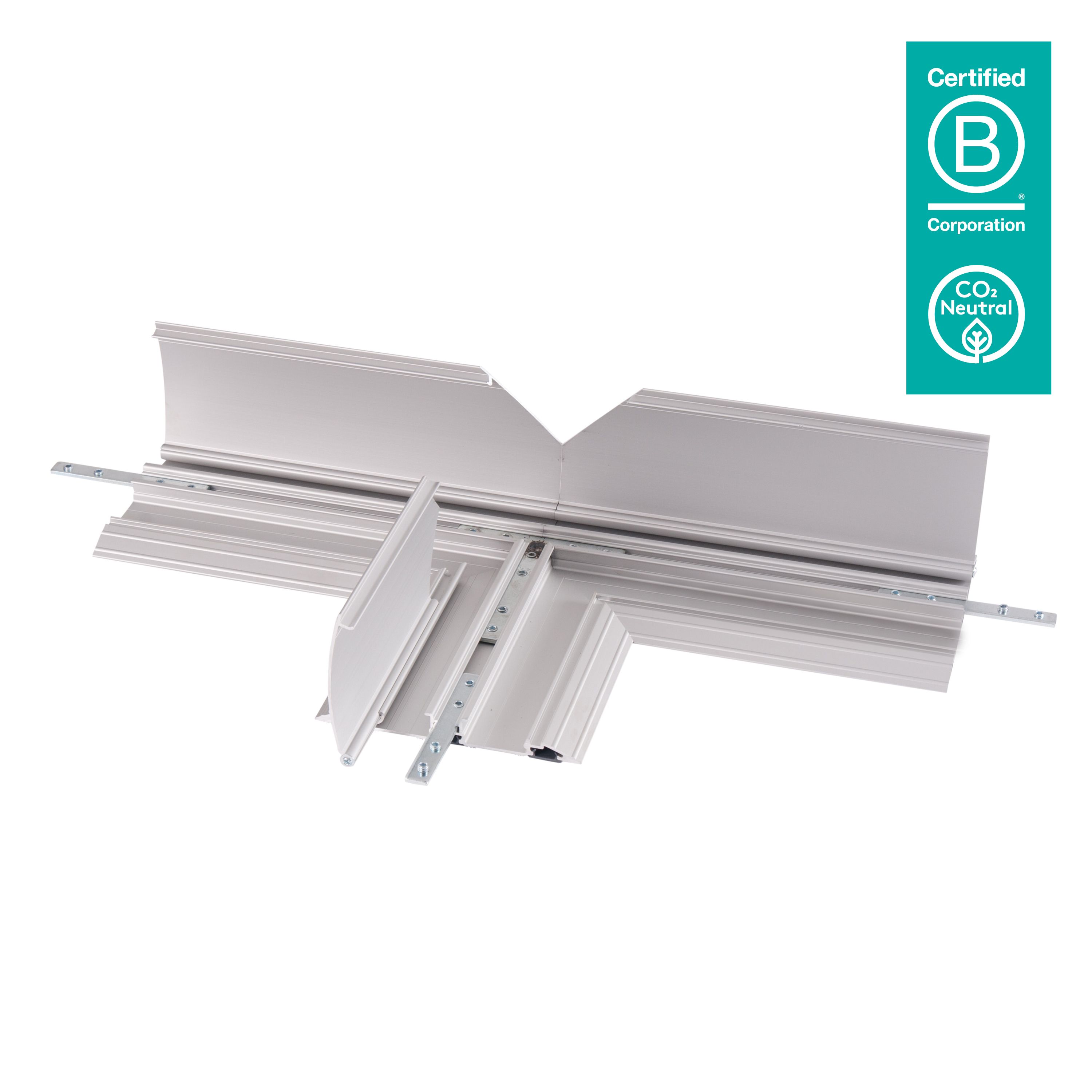 Dataflex Addit Kabelschutz - T-Verbindung 462, Kabelschutz, Silber, Aluminium, 500 Kg, 2 Cm, 260 Mm