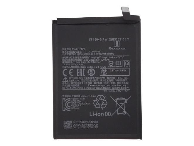 Extra Digital Sm150687, Batteri, Xiaomi, Redmi Note 10S, Sort, Lithium Polymer (Lipo), 4900 Mah