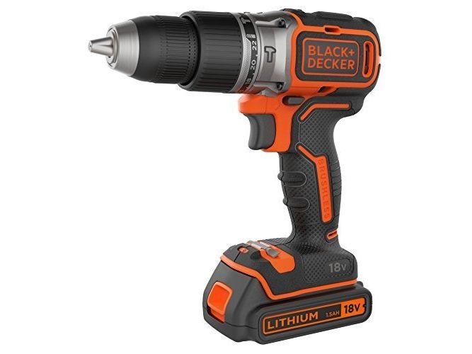 Black+Decker Bl188kb - Hammerbor - Ledningfri - 2-Hastigheders - One-Piece - 52 N·M - 2 Batterier - 18 V