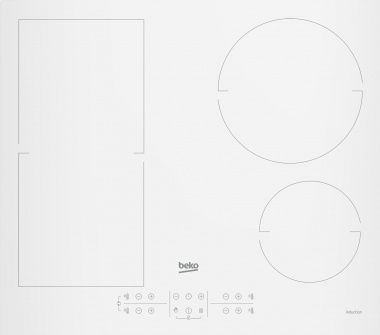 Beko HII64200FMTW, Valkoinen, Kiinteä, 60 cm, Keittoalueinduktioliesi, Lasi, 4 alue(tta)