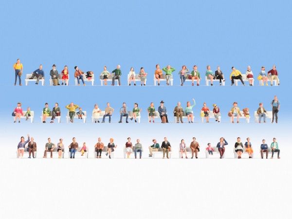 NOCH Sitting figures, N (1:160), Flerfarvet