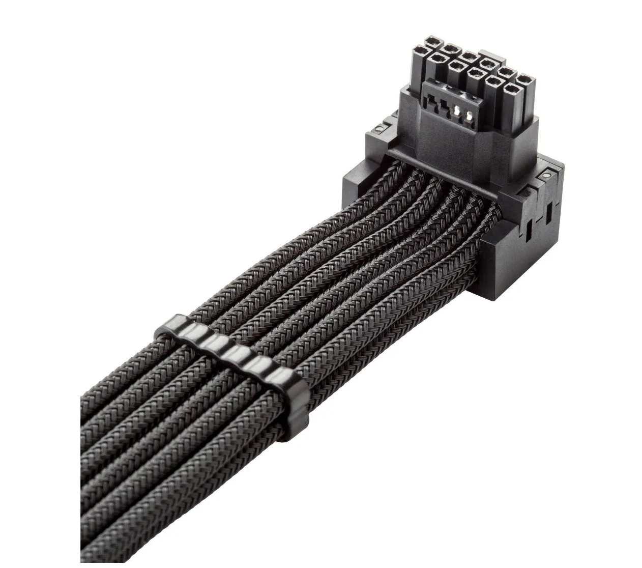 CableMod C-Series Pro anslutningskabel - variant A, 90°, 16-polig till 2x8-polig PCIe, svart | Datortillbehör - Laddare & Batterier - Dator/Server nätaggregat | GameStuff