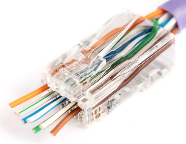 DIGITUS RJ45 (8P8C) CAT 6 modularstik med pass-through, transparent, 100 stk.