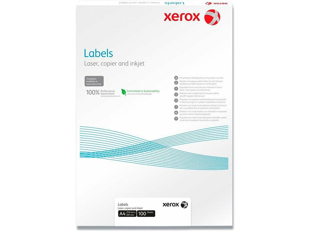 Xerox Labels 21.2 x 38.1 mm A4 100 sheets, Vit, A4, 6500 ark, 38,1 mm, 21,2 mm, 65 styck | Papper & Emballage - Märkning - Etiketter och Tejp | GameStuff