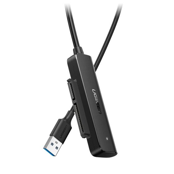 USB til SATA kabeladapter UGREEN - 2,5" SATA III HDD/SSD til USB 3.2 Gen 1 (5 Gbps) - sort